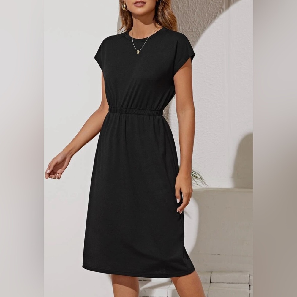 Black Dolman Sleeve Dress